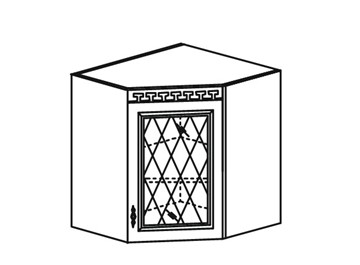 Шкаф кухонный Веста настенный угловой без стекла 718*600*600 мм в Салехарде - предосмотр