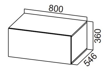 Настенный шкаф на кухню Стайл, ШГ800г/360 горизонтальный, МДФ в Салехарде - предосмотр