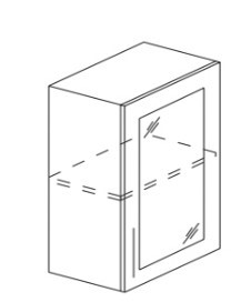Кухонный шкаф Гармония А5 72*40*30см МДФ премиум, глянец, металик в Надыме