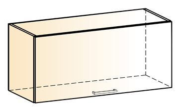 Шкаф навесной Яна L800 Н360 (1 дв. гл.) в Салехарде - предосмотр