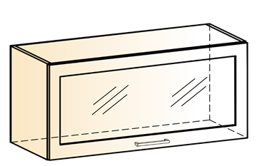 Шкаф кухонный Яна L800 Н360 (1 дв. рам.) в Салехарде - предосмотр