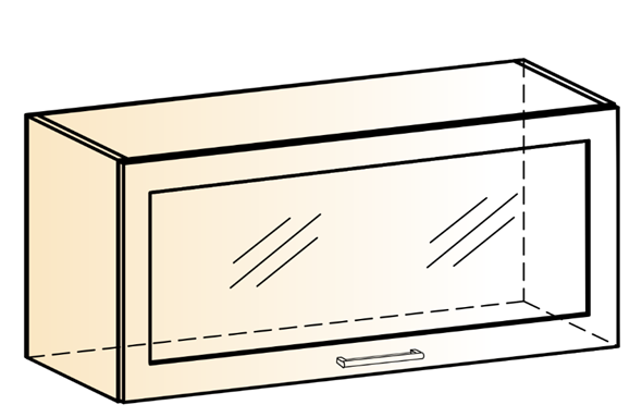 Шкаф кухонный Яна L800 Н360 (1 дв. рам.) в Салехарде - изображение