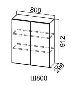 Кухонный навесной шкаф Модус, Ш800/912, галифакс в Салехарде