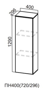 Шкаф-пенал навесной Модерн New, ПН400(720/296), МДФ в Лабытнанги - предосмотр