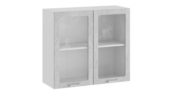 Навесной шкаф Гранита 1В8С (Белый/Бетон снежный) в Надыме - изображение
