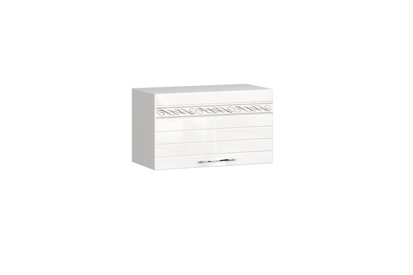 Кухонный шкаф над вытяжкой Анастасия 600 002.021.000 белый глянец в Салехарде - изображение