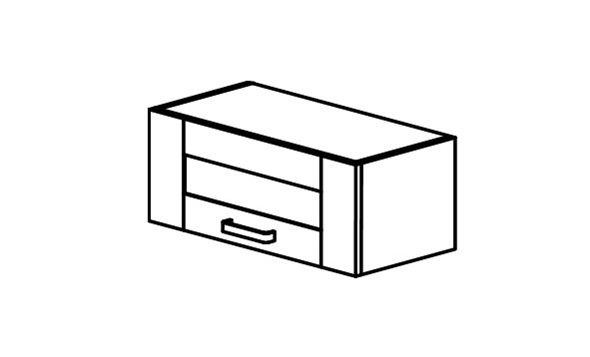 Кухонный шкаф Квадро настенный с откидной дверью 900*357*320мм в Надыме - изображение