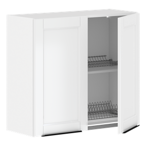 Шкаф кухонный с полкой и посудосушителем SICILIA Белый MHSU 8072.1C (800х320х720) в Салехарде - предосмотр