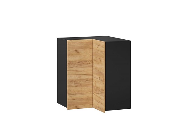 Шкаф кухонный угловой Шервуд, ЛД 281.500.000.042, дуб золотой/черный в Салехарде - изображение