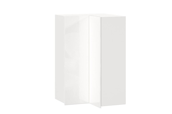Шкаф кухонный угловой высокий Шервуд, ЛД 281.570.000.170, белый/белый глянец в Салехарде - изображение
