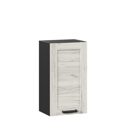 Кухонный шкаф 400 Винченца ЛД 234.320.000.074, Чёрный/Дуб Крафт белый в Салехарде - изображение