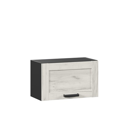 Кухонный шкаф 600 горизонтальный Винченца 234.710.000.091, Чёрный/Дуб Крафт белый в Салехарде - изображение
