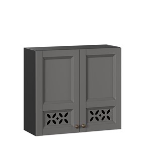 Шкаф кухонный Амели-3 800 ЛД 299.360.000.035, Черный/Оникс серый в Салехарде - предосмотр