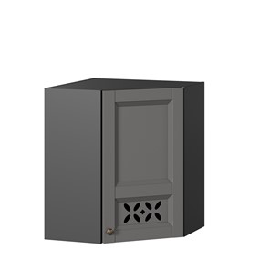 Кухонный шкаф Амели-3 угловой 600 ЛД 299.610.000.056, Черный/Оникс серый в Надыме