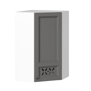 Навесной кухонный шкаф Амели-3 угловой 600 высокий ЛД 299.620.000.057, Белый/Оникс серый в Лабытнанги