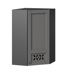 Кухонный шкаф Амели-3 угловой 600 высокий ЛД 299.620.000.058, Черный/Оникс серый в Надыме