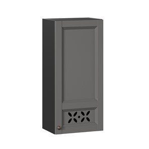 Кухонный шкаф Амели-3 высокий 400 ЛД 299.420.000.041, Черный/Оникс серый в Надыме