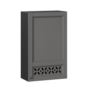 Кухонный шкаф Амели-3 высокий 600 ЛД 299.450.000.047, Черный/Оникс серый в Лабытнанги