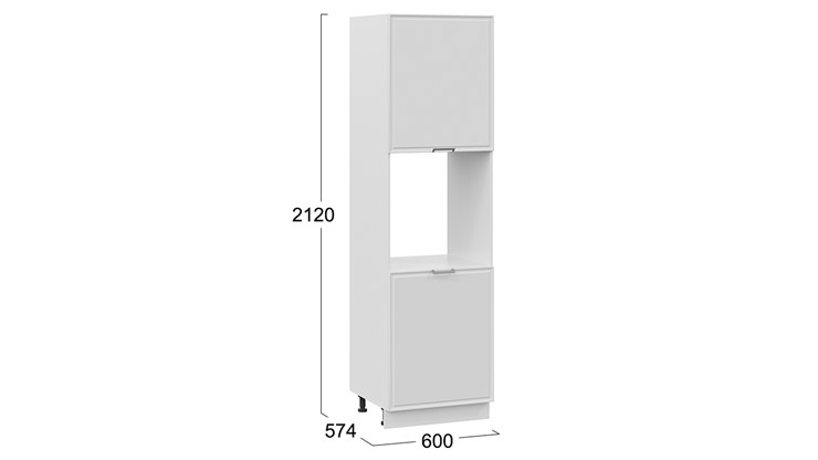 Кухонный шкаф-пенал Белладжио 1П6 (Белый, Фон белый) в Надыме - изображение 2