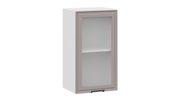 Навесной шкаф Белладжио 1В4С (Белый, Софт капучино) в Надыме - предосмотр