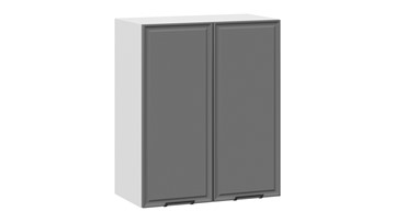 Навесной шкаф Белладжио 1В6 (Белый, Софт графит) в Надыме