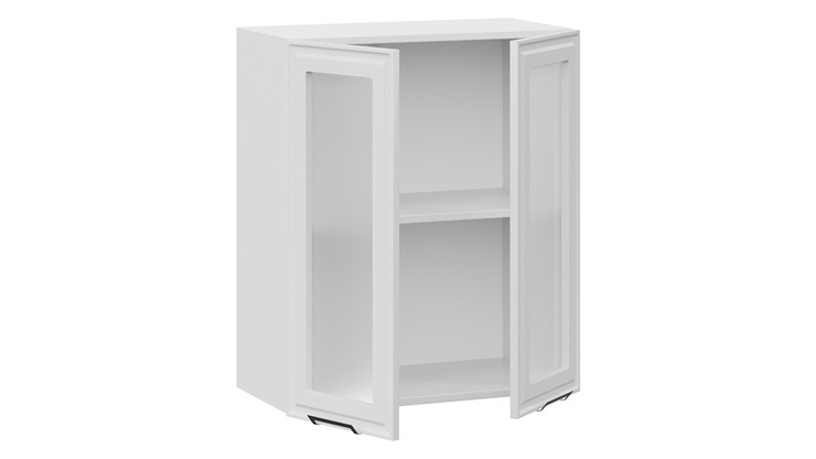 Шкаф навесной Белладжио 1В6С (Белый, Фон белый) в Салехарде - изображение 1