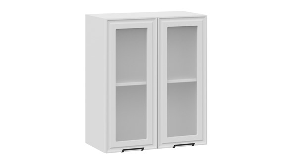 Шкаф навесной Белладжио 1В6С (Белый, Фон белый) в Салехарде - изображение