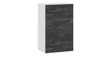 Навесной кухонный шкаф Детройт 1В45 (Белый/Угольный Камень) в Салехарде