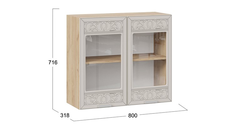Кухонный шкаф Долорес 1В8С (Дуб крафт золотой/Крем) в Салехарде - изображение 2