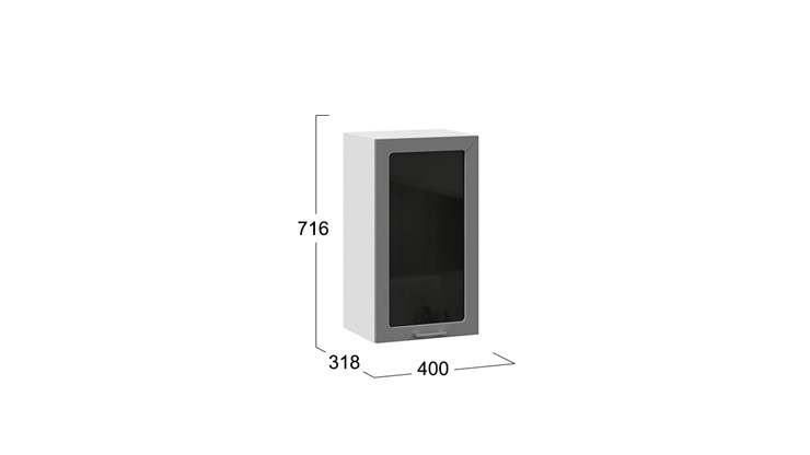 Кухонный шкаф Габриэлла 1В4С (Белый/Титан) в Надыме - изображение 2