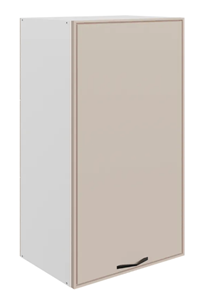 Кухонный шкаф Монако L450 Н900 (1 дв. гл.), белый/фрапучино матовый в Надыме