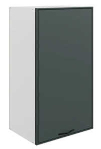 Шкаф кухонный Монако L450 Н900 (1 дв. гл.), белый/грин матовый в Надыме