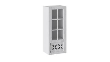 Настенный шкаф Прованс (Белый глянец/Санторини светлый) cо стеклом правый В_96-40_1ДРДс(R) в Надыме