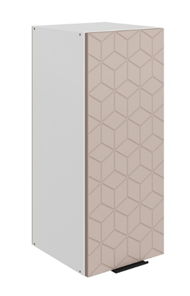Настенный шкаф Стоун L300 Н720 (1 дв. гл.) с фрезеровкой (белый/грей софттач) в Салехарде
