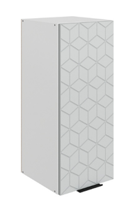 Шкаф кухонный Стоун L300 Н720 (1 дв. гл.) с фрезеровкой (белый/лайт грей софттач) в Салехарде