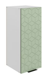 Кухонный шкаф Стоун L300 Н720 (1 дв. гл.) с фрезеровкой (белый/полынь софттач) в Салехарде