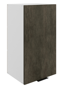 Шкаф на кухню Стоун L400 Н720 (1 дв. гл.) (белый/камень темно-серый) в Салехарде - предосмотр