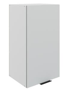 Кухонный навесной шкаф Стоун L400 Н720 (1 дв. гл.) (белый/лайт грей софттач) в Салехарде