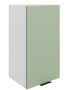 Навесной кухонный шкаф Стоун L400 Н720 (1 дв. гл.) (белый/полынь софттач) в Салехарде