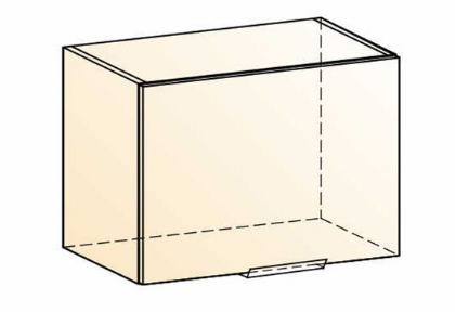 Шкаф настенный Стоун L500 Н360 (1 дв. гл.) (белый/джелато софттач) в Салехарде - изображение 1