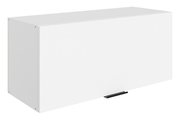 Кухонный навесной шкаф Стоун L800 Н360 (1 дв. гл.) (белый/джелато софттач) в Лабытнанги