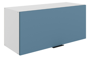 Навесной шкаф Стоун L800 Н360 (1 дв. гл.) (белый/изумруд софттач) в Надыме