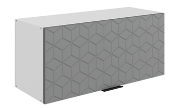 Кухонный шкаф Стоун L800 Н360 (1 дв. гл.) с фрезировкой (белый/оникс софттач) в Надыме