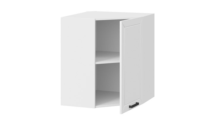 Настенный угловой шкаф Лорас 1В6У (Белый/Холст белый) в Салехарде - изображение 1