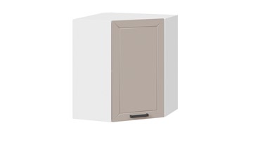 Кухонный навесной угловой шкаф Лорас 1В6У (Белый/Холст латте) в Губкинском