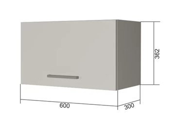 Навесной шкаф В360, Сатин/Белый в Салехарде