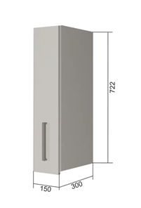 Кухонный навесной шкаф В7 15, Серый/Антрацит в Салехарде - предосмотр