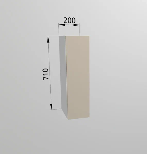 Кухонный навесной шкаф В7 20, Сатин/Белый в Лабытнанги - изображение 1