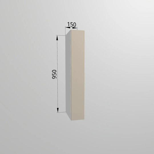 Настенный шкаф В9 15, Сатин/Белый в Салехарде - изображение 1
