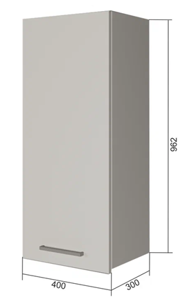 Навесной шкаф В9 40, Бетон пайн/Белый в Салехарде - изображение